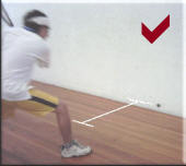 Backhand near side wall