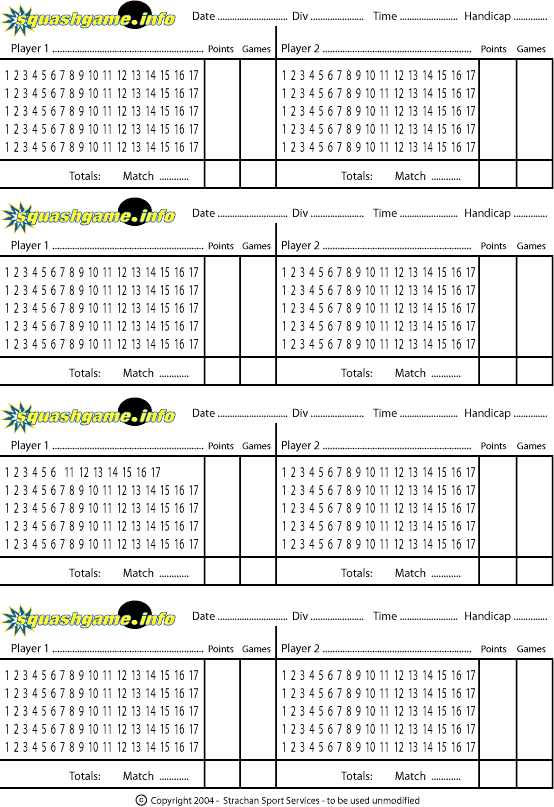 The Introduction Of Squash Scoring Of Squash